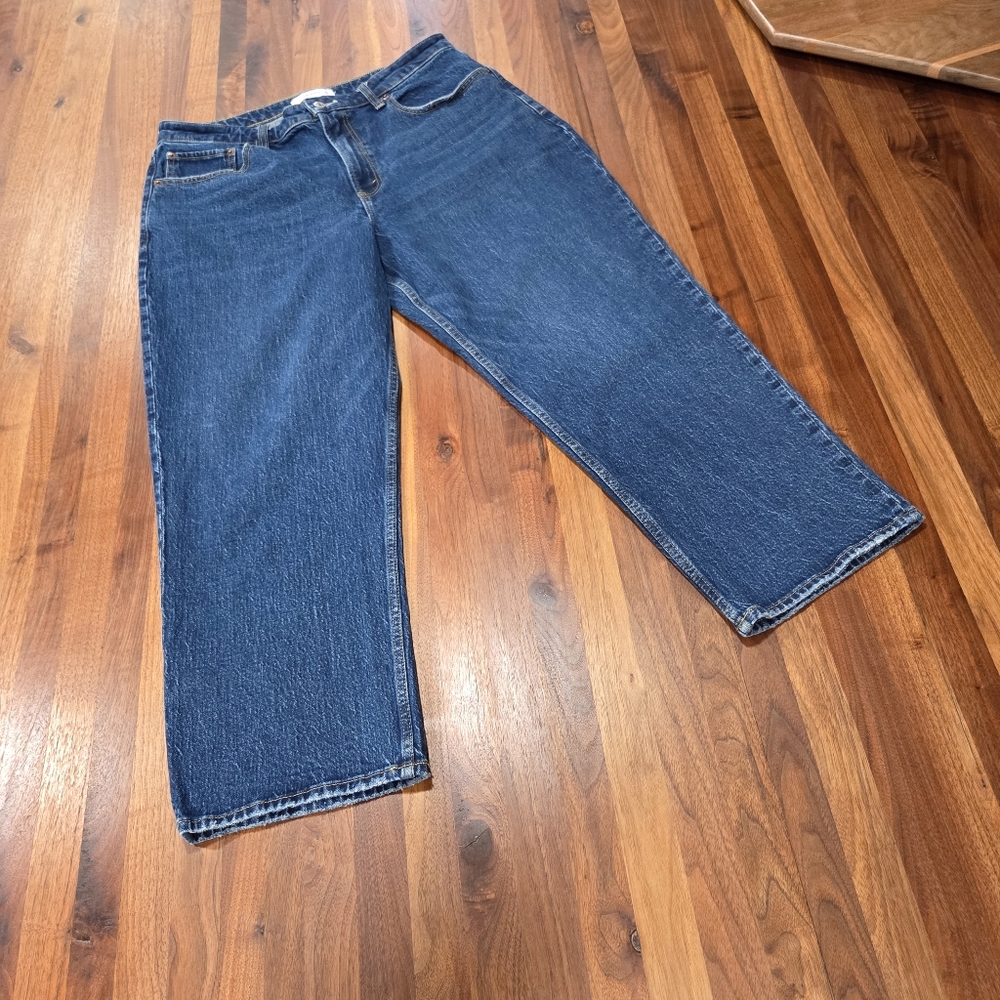 Abercrombie & Fitch Vintage Straight High Rise Curvy Love Jeans 32/14S